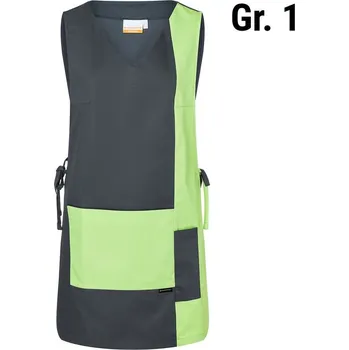 Kuchyňská zástěra G.Gastro KARLOWSKY | Šatová zástěra Marilies - jablkově zelená - velikost: 1