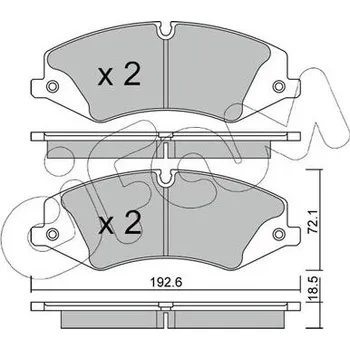 Brzdová destička Sada brzdových destiček, kotoučová brzda CIFAM 822-836-0