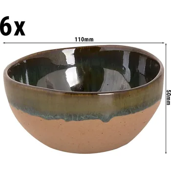 G.Gastro (6 Kusů) WISTERIA - Mísa - Ø 11 cm - zelená/béžová