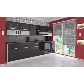 Kuchyňská linka Kuchyňská linka Devil 260 černý lesk - doprava zdarma - SLEVA 3% s kodem radost25