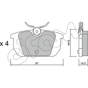 Brzdová destička Sada brzdových destiček, kotoučová brzda CIFAM 822-064-0