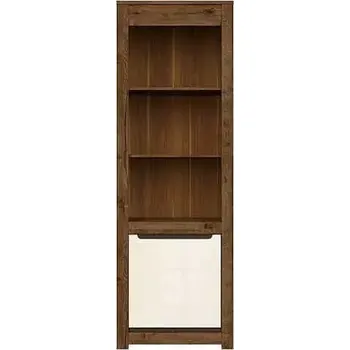 Obývací stěna Regál Ruso REG1D - Dub April/Perleťový lesk - SLEVA 3% s kodem radost25