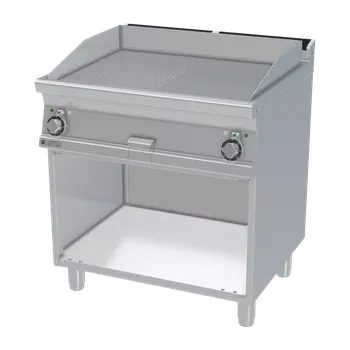 Grilovací deska 76x68 elektrická kombinovaná s podestavbou 400 V | RM - FTLR-98ET