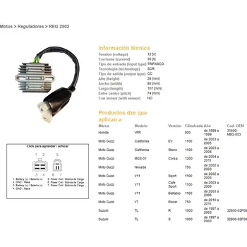 Elektroinstalace pro motocykl DZE REGULÁTOR NAPĚTÍ HONDA VFR 800 '98-'99 (31600-MBG-003)