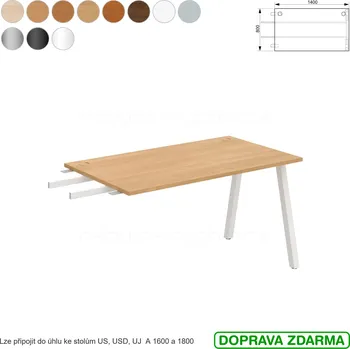 Psací stůl US A 1400 RU Hobis UNI - Stůl řetězící do úhlu 140 x 80