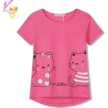 Dívčí tričko Dívčí tričko kr.r. Kugo SH3510, tmavě růžové