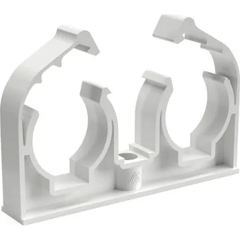 hadicová spona Příchytka D2x15 s klipem bílá (50 ks)