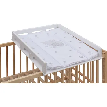 přebalovací pult a komoda Přebalovací pult OGY Scarlett na postýlku - bílý - s přebalovací podložkou Slon - Bílá