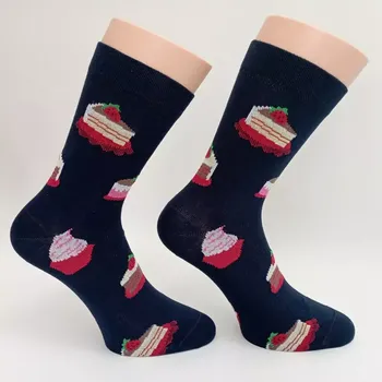 Dámské ponožky Dámské ponožky Trepon Dortík, tmavě modré (barevné ponožky pro cukráře)