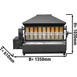 G.Gastro Gril na dřevěné uhlí s 1 rožněm pro 5 kuřat - 1350 x 610 x 1030 mm