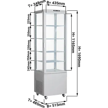 Vinotéka G.Gastro Panoramatická vitrína - 235L - bílá