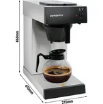 G.Gastro Filtrační kávovar 1,7L se skleněnou konvicí | Kávovar | Perkolátor