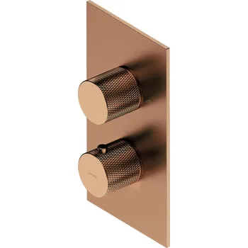 Vodovodní baterie Omnires Contour vanová baterie pod omítku s termostatem měděná CT8036CPB