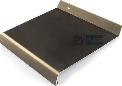 Pvplast venkovní hliníkový parapet bronz tažený š. 320 mm