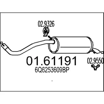 Auto-moto Zadní tlumič výfuku MTS 01.61191