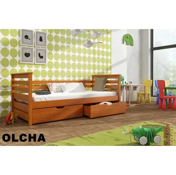Dětská postel Postel EXO s úložným prostorem 90x190 cm masiv OLŠE
