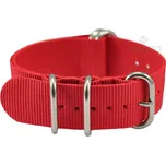 Nylonový Nato řemínek na hodinky 22 mm červený