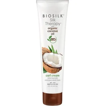 Vlasová regenerace BIOSILK Collection Silk-Therapy-with-Natural-Coconut-OilCurl Cream 148 ml (2&nbsp;108,00 Kč / 1 l)