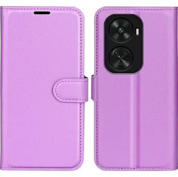 Pouzdro na mobilní telefon Litchi knížkové pouzdro na Huawei Nova 12 SE - fialové