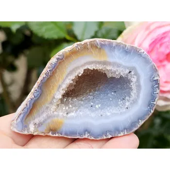 Přírodní kámen Achátová geoda 136g Brazílie