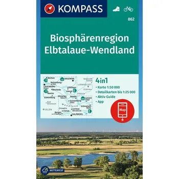 KOMPASS Wanderkarte 862 Biosphärenregion Elbtalaue-Wendland 1:50.000