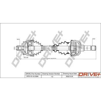 Poloosa kola Hnací hřídel Dr!ve+ DP2110.10.0384