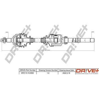 Poloosa kola Hnací hřídel Dr!ve+ DP2110.10.0252
