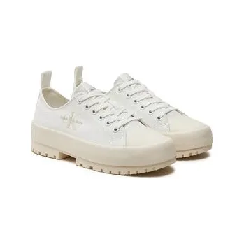 Dámské tenisky Calvin Klein Jeans Plátěnky Lugged Hybrid Laceup Ml Mtr YW0YW01505 Bílá 39