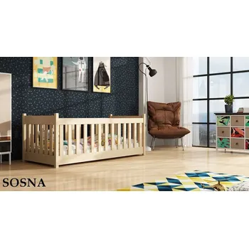 Postel Dětská postel Concept se zábranou 90x200 cm borovice masiv