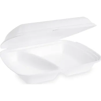 Jednorázové nádobí Menu box 2-dílný XPS bílý 241x207x69mm 1ks