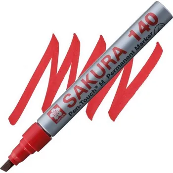 Kancelářské potřeby Laková fixa SAKURA Pen Touch 140 šikmá, červená