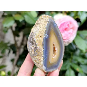 Přírodní kámen Achátová geoda 216g Brazílie