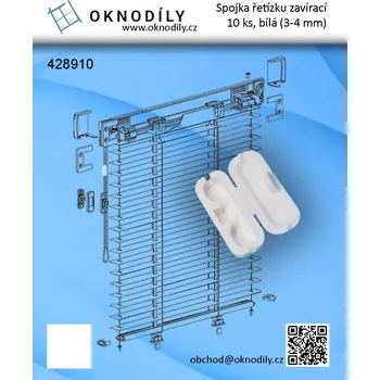 Žaluzie Spojka řetízku k žaluziím zavírací - 10 ks, barva bílá