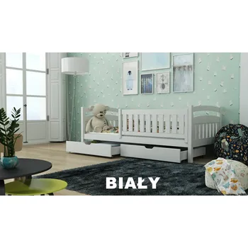 Dětská postel Postel TERRY s úložným prostorem 90x190 cm masiv BÍLÁ