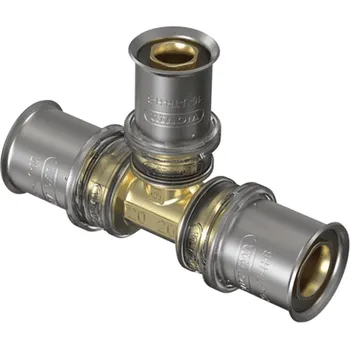 Vodovodní potrubí T-kus lisovací Wavin M-press M5 mosaz d25 x 20 x 25
