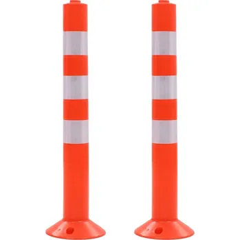 Dopravní značka vidaXL Zahrazovací sloupky k řízení dopravy 2 ks plast 75 cm [142828]