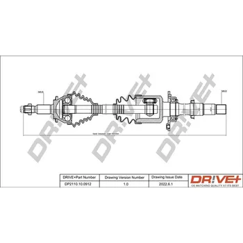 Poloosa kola Hnací hřídel Dr!ve+ DP2110.10.0912