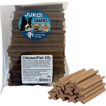 Pamlsek pro psa JUKO petfood s.r.o. Dentální kříž XXL Kuřecí/rybí JUKO Snacks 1 kg
