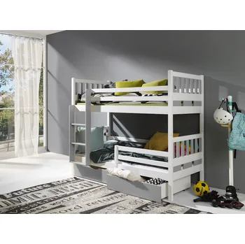 Dětská postel Dřevená patrová postel Karim s úložným prostorem