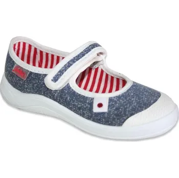 Dětská sportovní obuv 208X035 25 - dívčí balerínky Befado, modrý melír Velikost: 27