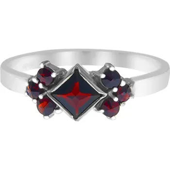 Prsten Český granát prsten stříbrný 120882 Velikost: 56