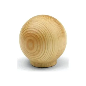 Dřevěná knopka kulatá - borovice lakovaná