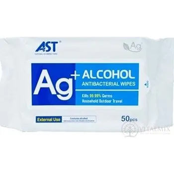 Utěrka AST Ag + Alkohol Antibakteriální utěrky 50 ks