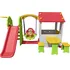Dětský domeček Ramiz Dětský zahradní domeček se skluzavkou, košíkovou a houpačkou žlutý/zelený/červený