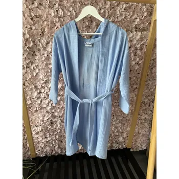 Dívčí župan Mimilove Mušelínový župánek pro větší děti 6 -10 let Modrý