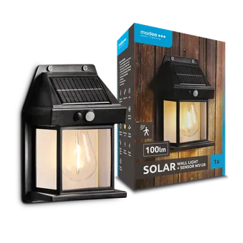 Dekorativní svítidlo Svítidlo solární ML-WS128 LED nástěnné + IR senzor