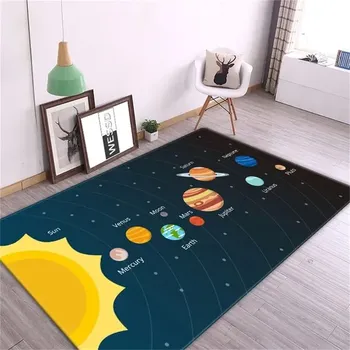Koberec Koberec do dětského pokoje s 3D planetami - 4,100 x 150 cm 39 x 59 palců
