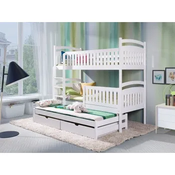 Patrová postel pro 3 osoby ZOSIA s úložným prostorem