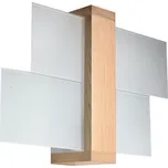 Sollux Lighting Feniks nástěnné svítidlo 1x60 W bílá-dřevo SL.0077