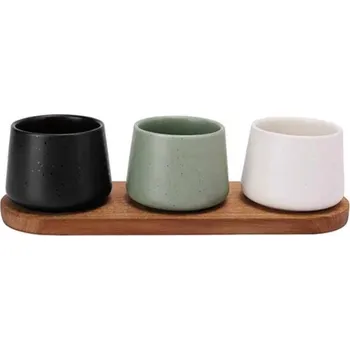 BITES APERO set 4 ks - podnos 30x10,5 cm + 3x miska 9,5 cm, výška 7 cm